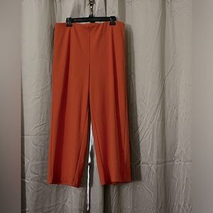 Loft pull on tangerine cropped flowing pants